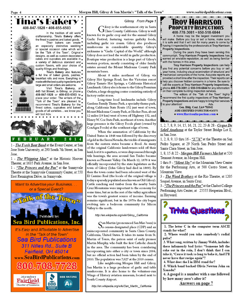 Morgan Hill, Gilroy & San Martin Page 4