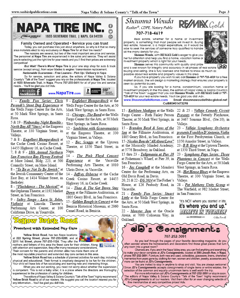 Napa Valley & Solano County Page 3