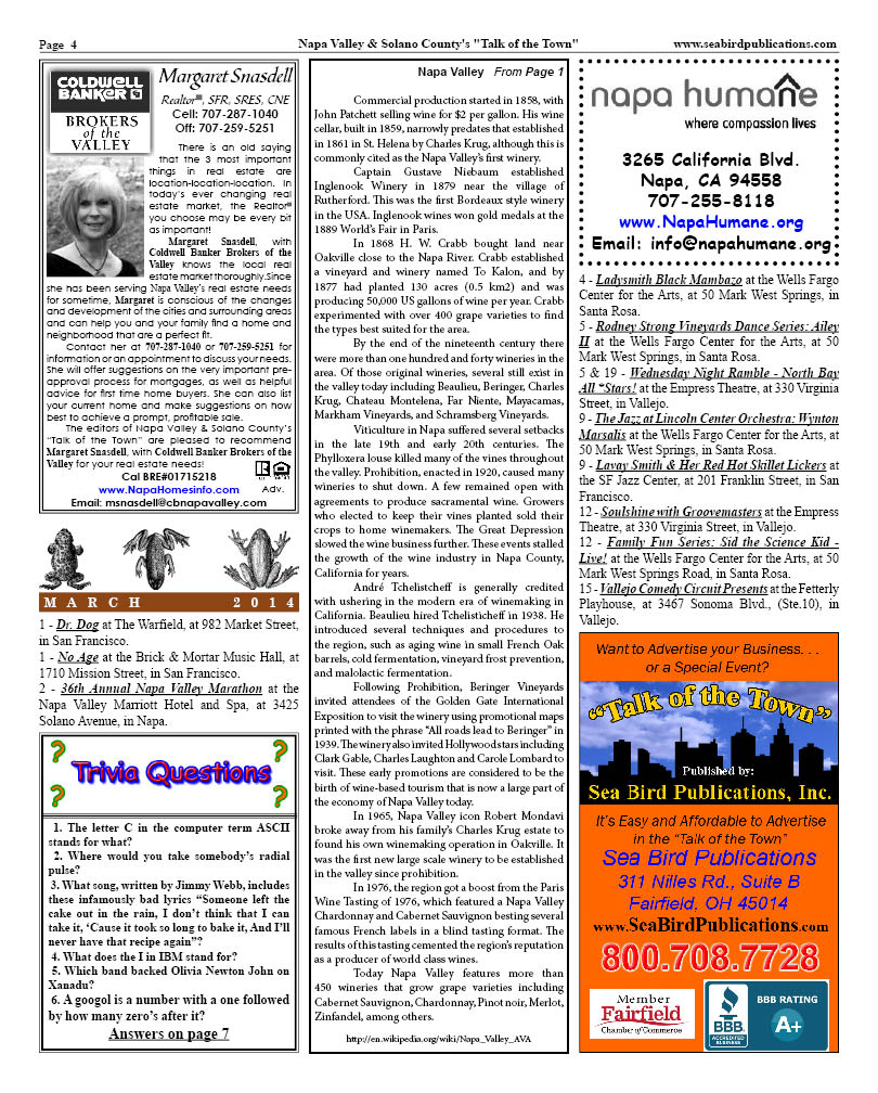 Napa Valley & Solano County Page 4