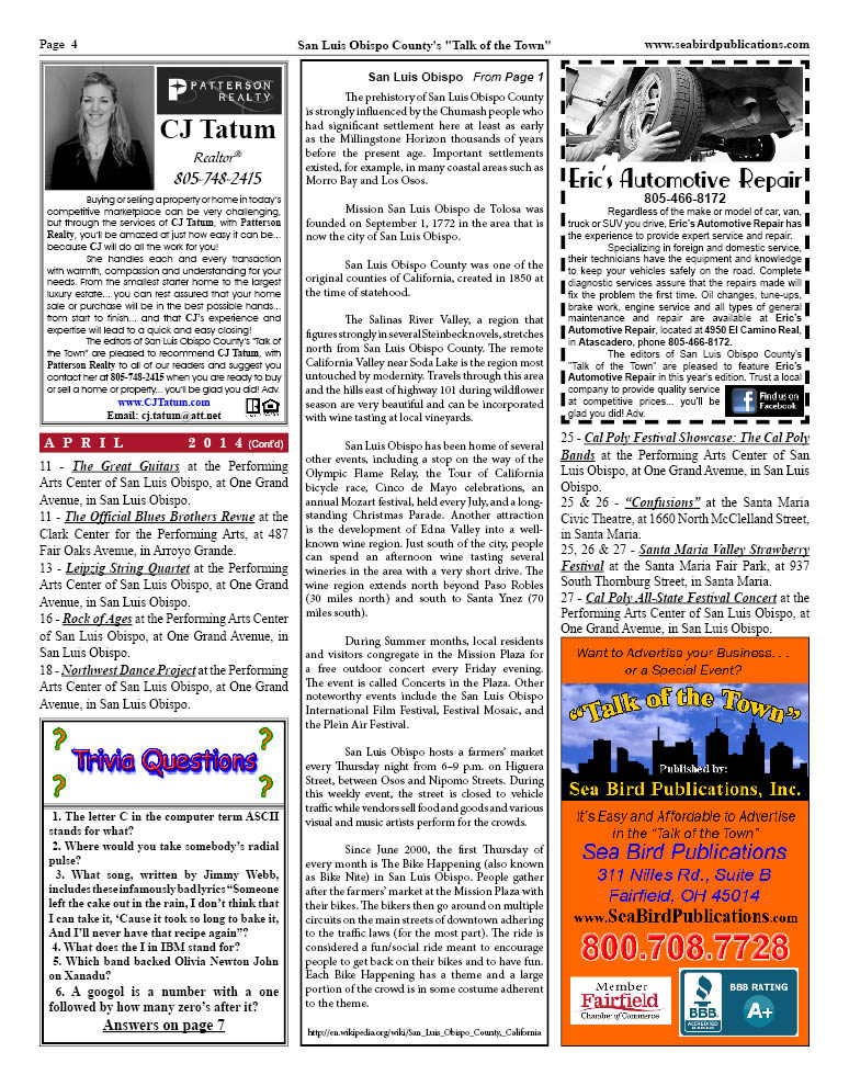 San Luis Obispo County Page  4