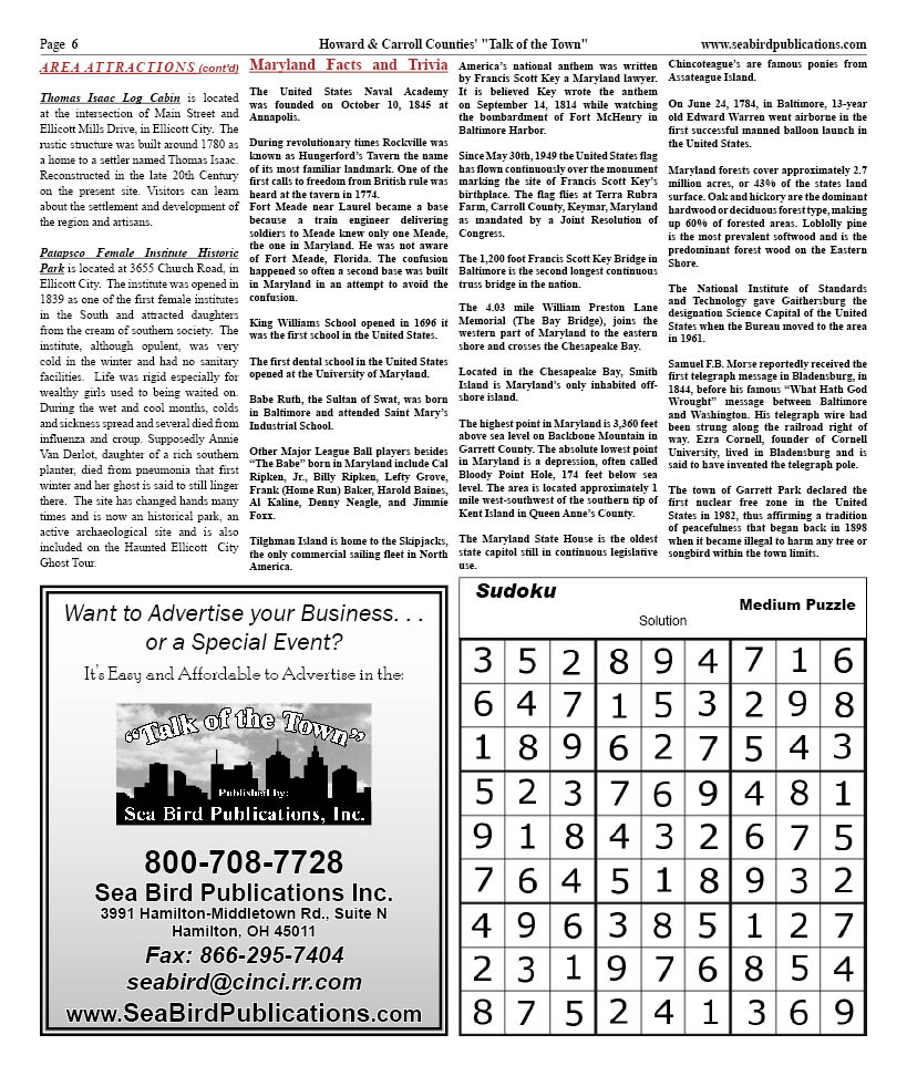 Howard & Carroll Counties' page 6