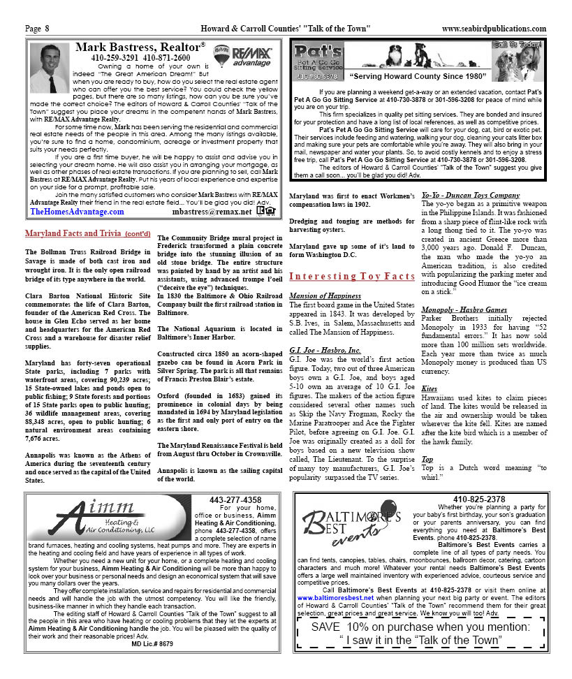 Howard & Carroll Counties' page 8